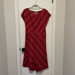 Patagonia Red Plaid Midi Dress